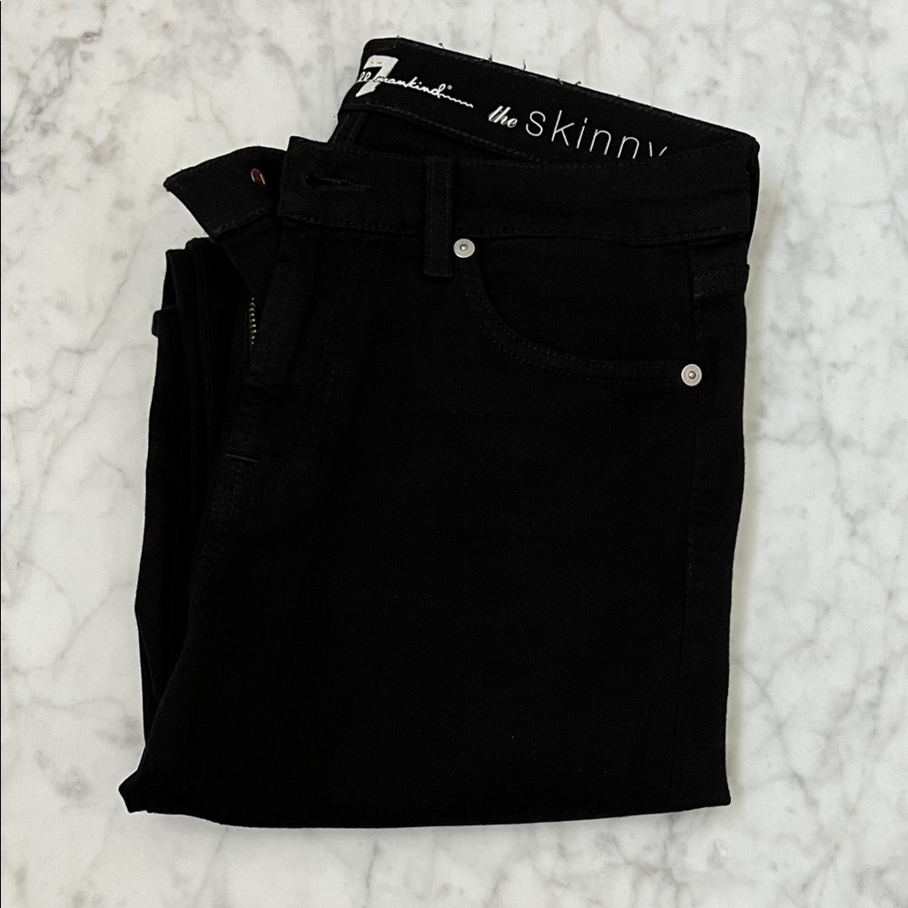 7 For All Mankind Black Skinny Jeans